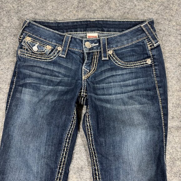 True Religion Blue Straight Leg Jeans - Picture 3 of 14